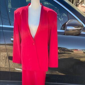 Elegant Red Women's Blazer